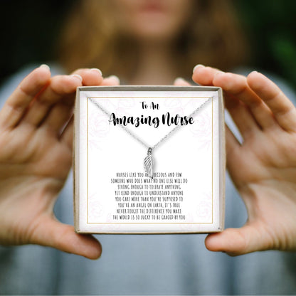 Nurse Wing Pendant Necklace